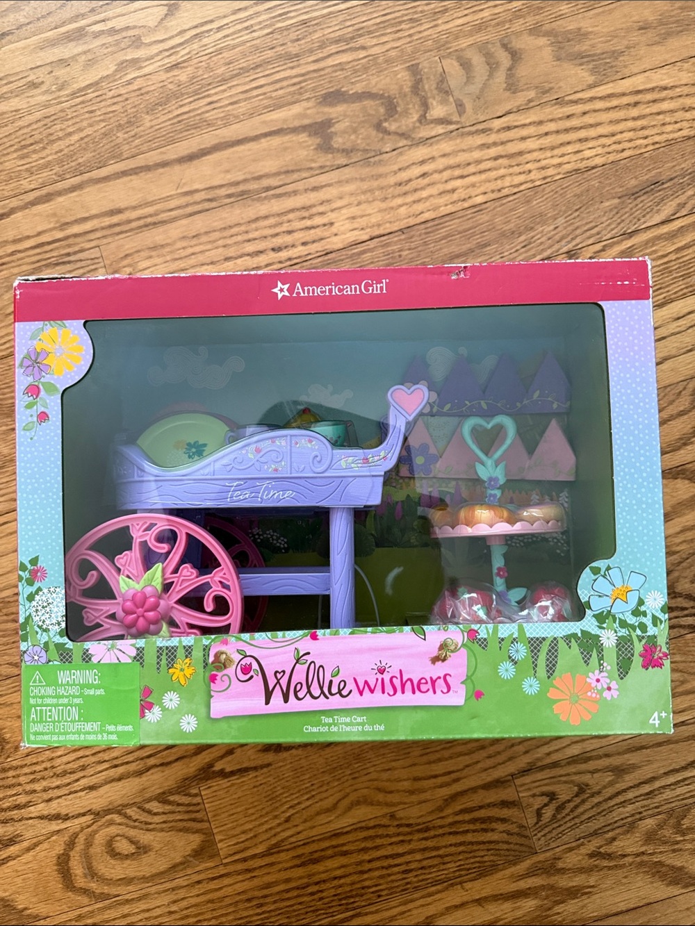 American Girl Wellie Wishers Lavender and Pink Tea Time Cart Playset